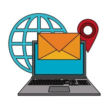 Servers and database technology symbols Stock Illustration