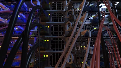 Servers back in data center Stock-Footage 98358385