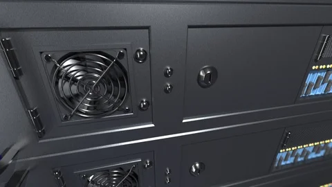 Servers back in data center Stock Footage 98360064