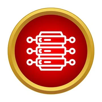 Servers big data network database cloud computing icon Stock Illustration