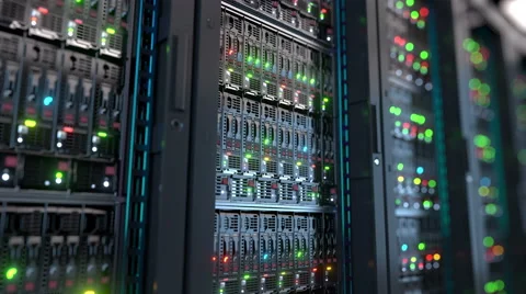 Servers close up. 8k UHD loop  Modern datacenter. Cloud computing. Video stock 67613014