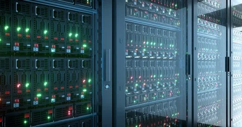 Servers close up. Modern data center. Cloud computing. Loopable seamless 4k UHD Vídeo Stock 84168377