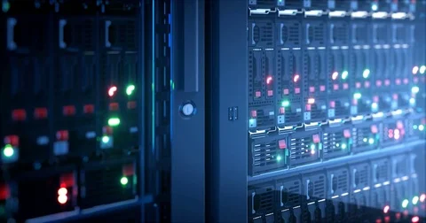 Servers close up. Modern data center. Cloud computing. Loopable seamless 4k UHD Vídeo Stock 84168764