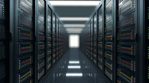 Servers close up. Modern data center. Video stock 106344249