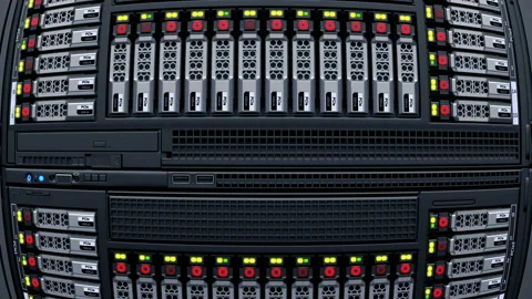 Servers close up. Modern data center. Video stock 106344516
