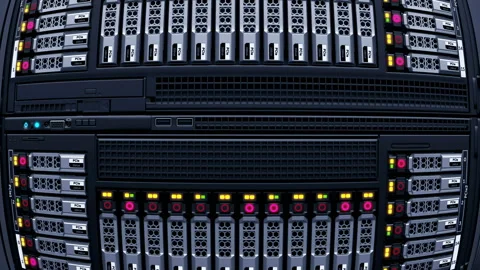 Servers close up. Modern data center. Video stock 106344787