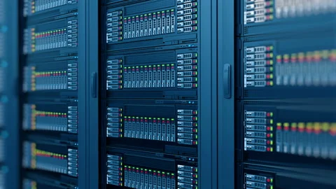 Servers close up. Modern data center. Video stock 106344977