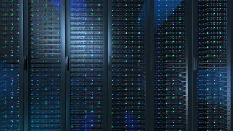 Servers close up. Modern data center. Video stock 106345743