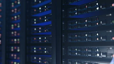 Servers close up. Modern data center. Video stock 106346293