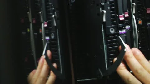 Servers close up. Modern datacenter. Cloud computing Stock Footage 12428848