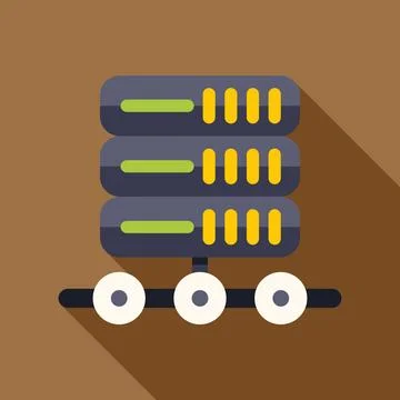 Servers for cloud computing data storage network Stockillustratie