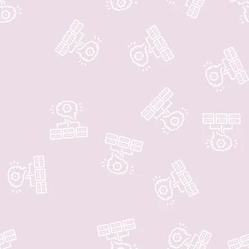 Servers communication neural network line seamless pattern 库存插图