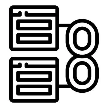 Servers connecting to database, data storage, cloud computing concept Illustrazione stock