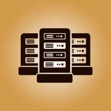 Servers in data center Stock Illustration