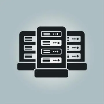 Servers in data center Stock Illustration