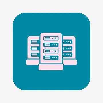 Servers in data center. Stock Illustration