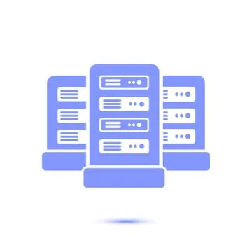 Servers in data center. Stock Illustration