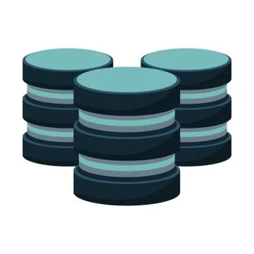Servers database technology Stock Illustration