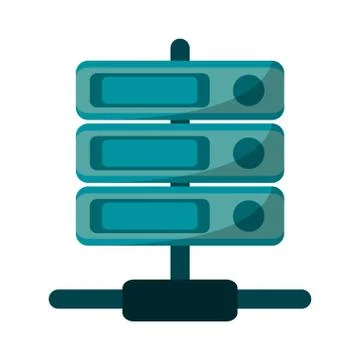 Servers database technology Illustrazione stock