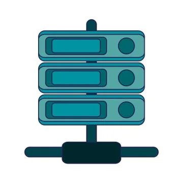 Servers database technology Stock Illustration