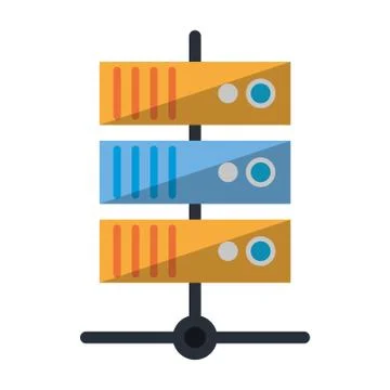 Servers database technology Stock Illustration