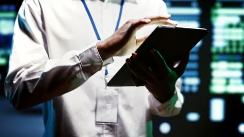 Servers doing complex calculations Stock Footage 246713742