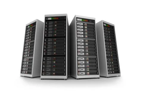 Servers, isolated 스톡 일러스트