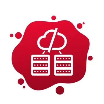 Servers offline vector icon for web Illustrazione stock