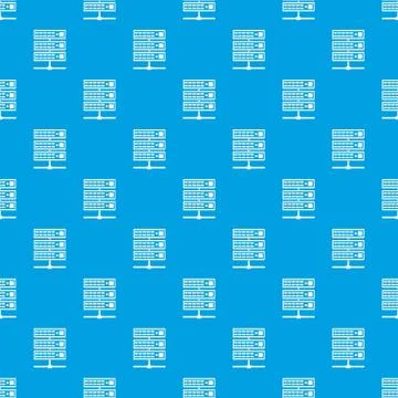 Servers pattern seamless blue Stock Illustration