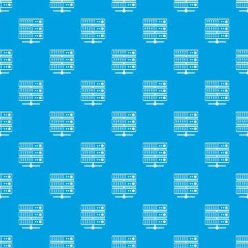 Servers pattern seamless blue Stock Illustration