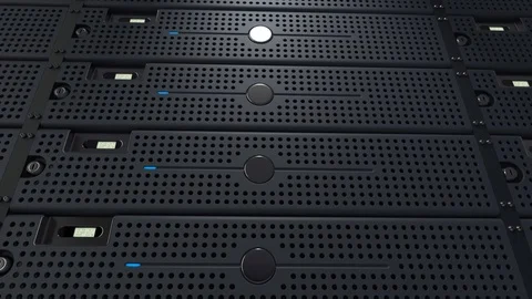Servers rack in data center Stock Footage 98357989