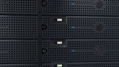 Servers rack in data center Stock Footage 98358054