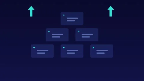 Servers scaling up cloud infrastructure neon cloud loop Stock-Footage 342612147