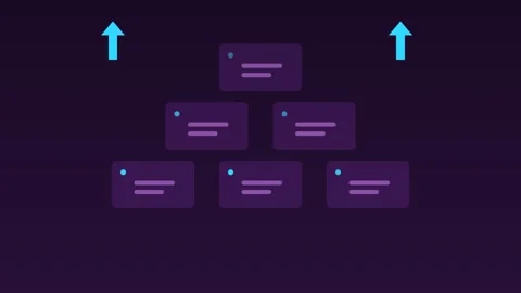 Servers scaling up cloud infrastructure orchid cloud loop 動画素材 342612143