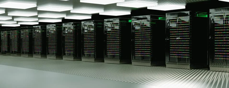 Servers. Server room data center. Backup, hosting, mainframe, farm and computer 스톡 일러스트