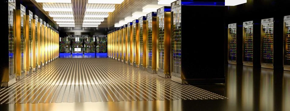 Servers. Server room data center. Backup, hosting, mainframe, farm and computer 스톡 일러스트