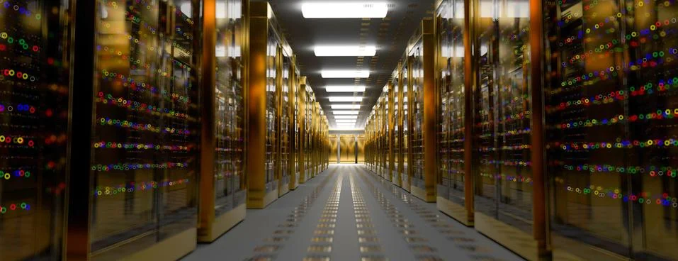 Servers. Server room data center. Backup, hosting, mainframe, farm and computer 스톡 일러스트