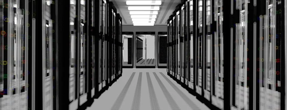 Servers. Server room data center. Backup, hosting, mainframe, farm and computer 스톡 일러스트
