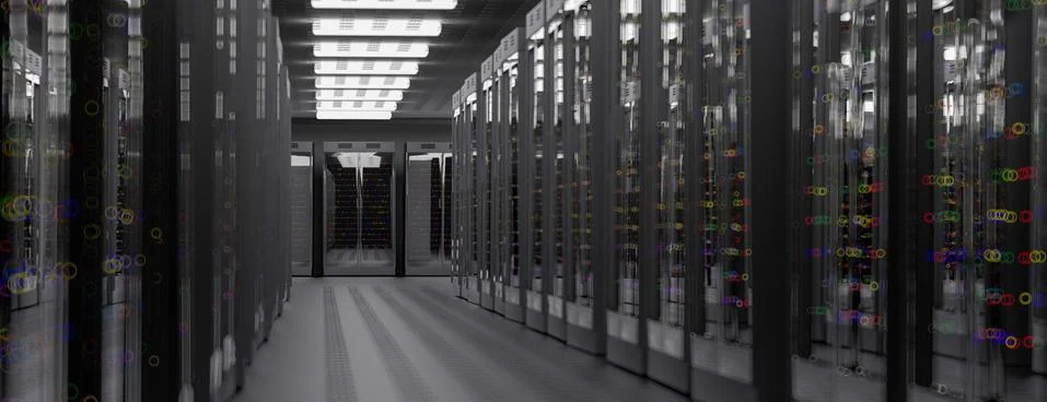 Servers. Server room data center. Backup, hosting, mainframe, farm and computer Stock Illustration