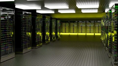 Servers. Server room data center. Backup, hosting, mainframe, farm and computer 스톡 일러스트