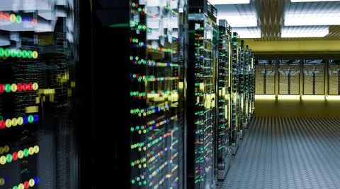 Servers. Server room data center. Backup, hosting, mainframe, farm and computer 스톡 일러스트