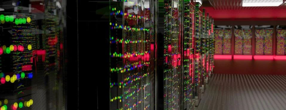 Servers. Server room data center. Backup, hosting, mainframe, farm and computer Stock Illustration