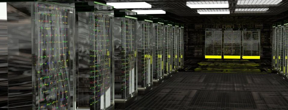 Servers. Server room data center. Backup, hosting, mainframe, farm and computer 스톡 일러스트