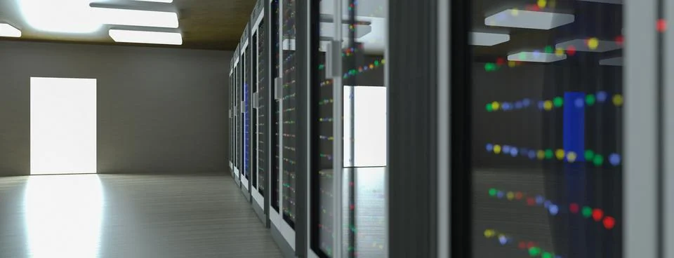 Servers. Servers room data center. Backup, mining, hosting, mainframe, farm and 스톡 일러스트