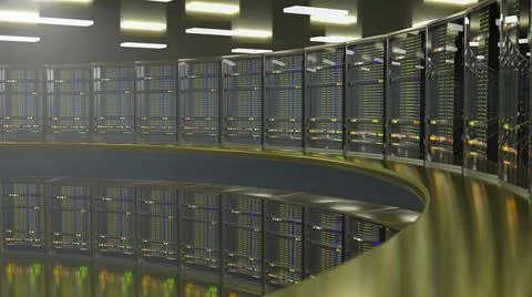 Servers. Servers room data center. Backup, mining, hosting, mainframe, farm and 스톡 일러스트