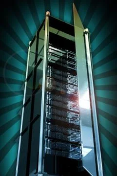 Servers tower Stock Illustration