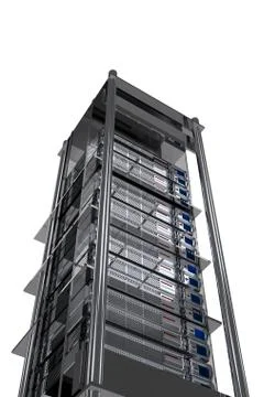 Servers Tower Stock Illustration