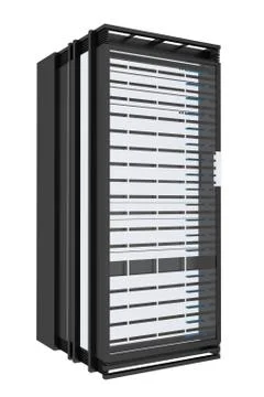 Servers Tower Isolated on White Stock Illustration