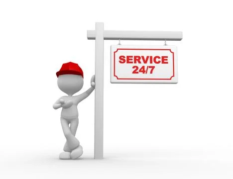 Service 24/7 Illustrazione stock