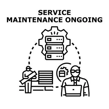 Service and maintenance ongoing concept illustration イラスト素材